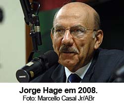 Jorge Hage, Ministro-chefe da CGU, em 2008 - Foto: Marcello Casal Jr/ABr