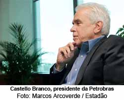 Castello Branco, presidente da Petrobras - Foto: Marcos Arcoverde / Estado