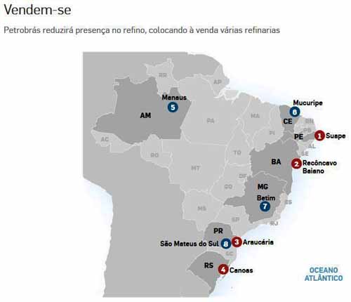 Petrobras: Venda de refinarias - Estado