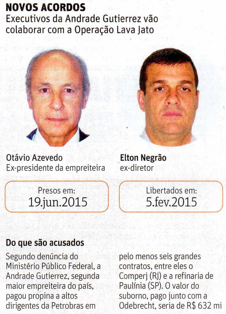 Folha de So Paulo - 06/02/16 - Andrade Gutierrez: Novos Acordos