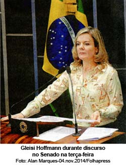 Folha de So Paulo - 06/11/14 - Petrobras: Doleiro diz que Gleisi recebeu R$ 1 milho - Folhapress