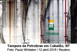 Tanques da Petrobras em Cubato, SP Foto: Paulo Whitaker / 12.abril.2016 / Reuters