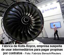 Fbrica da Rolls-Royce, empresa suspeita de usar intermedirios para pagar propinas por contratos - Foto: Fabrizio Bensch/Reuters