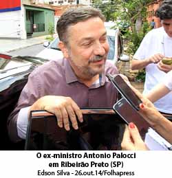 Folha de So Paulo - 20/10/15 - O ex-ministro Antonio Palocci em Ribeiro Preto (SP) - Foto: Edson Silva - 26.out.14/Folhapress