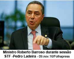 Ministro Roberto Barroso durante sesso STF -Pedro Ladeira - 09.nov.16/Folhapress