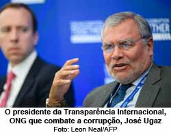 O presidente da Transparncia Internacional, ONG que combate a corrupo, Jos Ugaz - Leon Neal/AFP