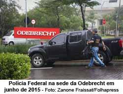 Polcia Federal na sede da Odebrecht em So Paulo, em junho de 2015 - Foto: Zanone Fraissat / Folhapress