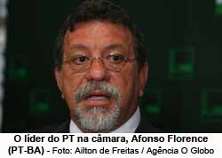 O lder do PT na cmara, Afonso Florence (PT-BA) - Ailton de Freitas / Agncia O Globo
