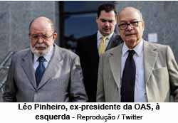 Lo Pinheiro, ex-presidente da OAS,  esquerda - Reproduo / Twitter
