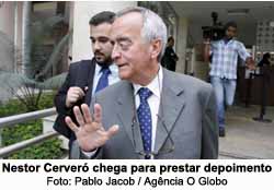 Nestor Cerver chega para prestar depoimento - Pablo Jacob / Agncia O Globo