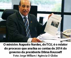 O Globo - 07/10/2015 - O ministro Augusto Nardes, do TCU,  o relator do processo que analisa as contas de 2014 do governo da 
presidente Dilma Rousseff - Jorge William / Agncia O Globo