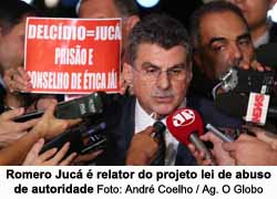 Romero Juc  relator do projeto de lei de abuso de autoridade - Andr Coelho / Agncia O Globo
