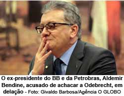 O ex-presidente do BB e da Petrobras, Aldemir Bendine, acusado de achacar a Odebrecht, em delao - Givaldo Barbosa/Agncia O GLOBO
