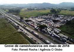 Greve de caminhoneiros em maio de 2018 Foto: Rene Rocha / Agncia O Globo