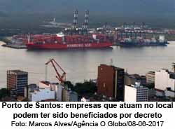 Porto de Santos: empresas que atuam no local podem ter sido beneficiados por decreto - Marcos Alves/Agncia O Globo/08-06-2017