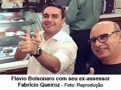 Flvio Bolsonaro e seu ex-assessro Fabrcio Queiroz - Foto: Reroduo