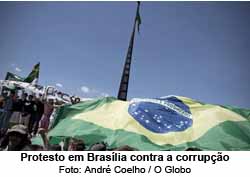 Protesto em Braslia contra a corrupo - Andr Coelho / O Globo
