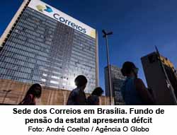 Fundo dos Correis com dficit - Foto: Andr Coelho / Ag. O Globo