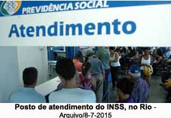 Posto de atendimento do INSS, no Rio - Arquivo / 08.07.15