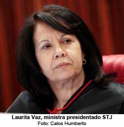 A presidente do Superior Tribunal de Justia (STJ), ministra Laurita Vaz - Foto: Gustavo Lima / Divulgao / STJ