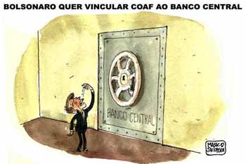 Charge: Marco Jacobsen - Bolsonaro e o COAF