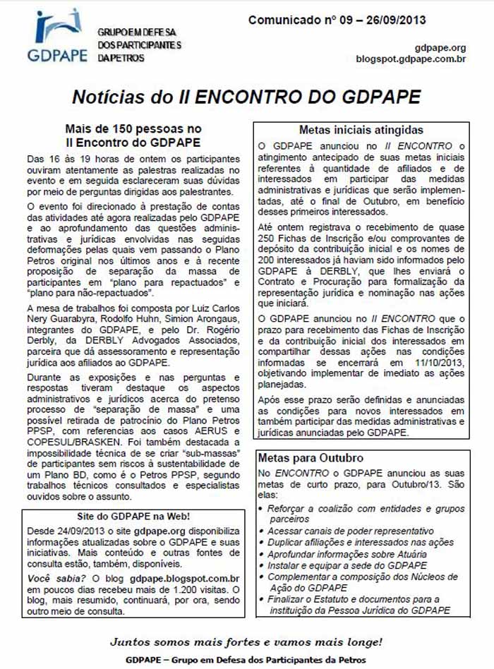 Comunicado 09/13