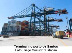 Terminal no porto de Santos - Foto: Tiago Queiroz / Estado
