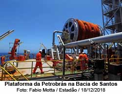 Plataforma da Petrobras na Bacia de Santod - Foto: Fabio Motta / Estado / 18.12.2018