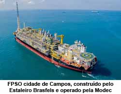FPSO cidade de Campos, construdo pelo Estaleiro Brasfels e operado pela Modec