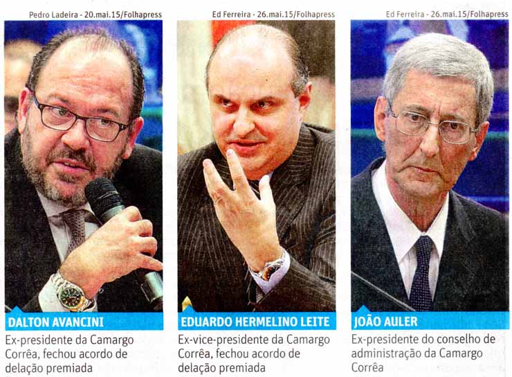 Folha de So Paulo - 01/08/2015 - PETROLO: Camargo Correa oferece provas