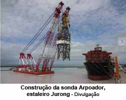 Estaleiro Jurong, construo da sonda Arpoador - Divulgao