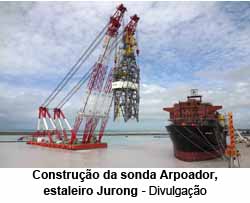 Construo da sonda Arpoador, estaleiro Jurong - Divulgao