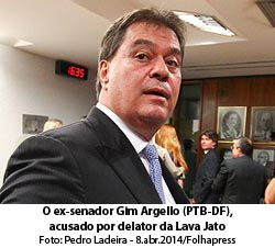 Folha de So Paulo - 09/08/15 - O ex-senador Gim Argello (PTB-DF), acusado por delator da Lava Jato - Pedro Ladeira - 8.abr.2014/Folhapress