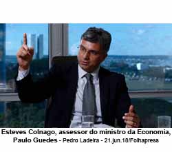 Esteves Colnago, assessor do ministro da Economia, Paulo Guedes - Pedro Ladeira - 21.jun.18/Folhapress
