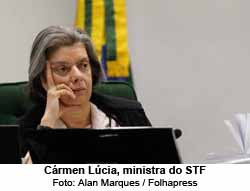 A presidente do STF, ministra Crmen Lcia - Foto: Alan Marques / / Agncia O Globo