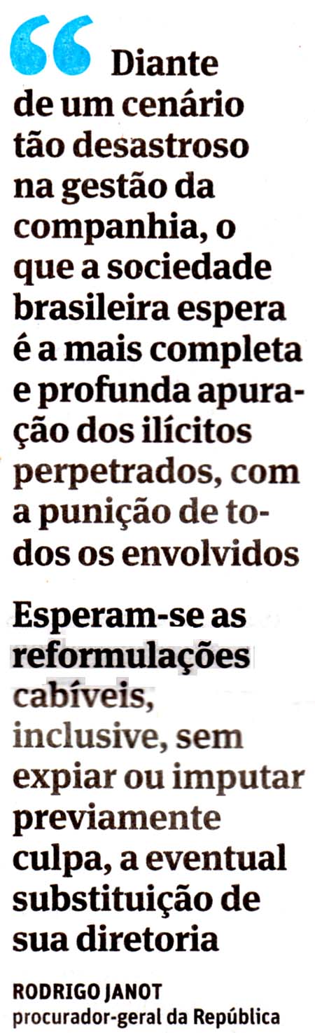 Folha de So Paulo - 10/12/14 - Petrobras: Procurador-geral da Repblica, Rodrigo Janot sugere demisso