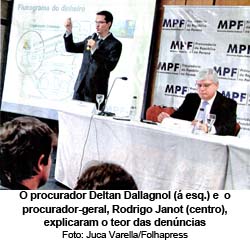 Folha de So Paulo - 12/12/14 - Petrolo: Deltan Dallagnol e Rodrigo Janot explicaram o teor das denncias - Foto: Juca Varella/Folhapress