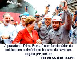 Folha de So Paulo - 15.05.2014 - Dilma em Ipojuca - Foto: Roberto Stuckert Filho