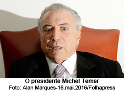 O presidente Michel Temer - Foto: Alan Marques / 16.maio.2016 / Folhapress