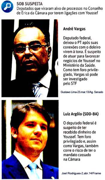 Folha de So Paulo - 20.05.2014 - Suspeitos: Andr Varga e Luiz Arglo - Fotos: Joel Rodrigues-2.abr.2014/Frame e Gustavo Lima-13.mar.2014/Ag. Senado