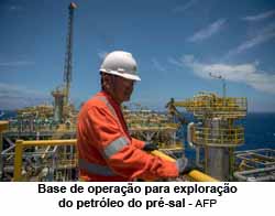 Base de operao do Pr-sal - Foto: AFP