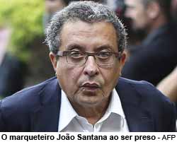 O marqueteiro Joo Santana ao ser preso - AFP