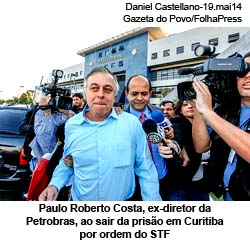 Folha de So Paulo - 26.05.2014 - Paulo Roberto Costa solto pelo STF - Foto: Daniel Castellano