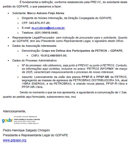 GDPAPE - GDPAPE  OFC  01/2025 - 02.04.202