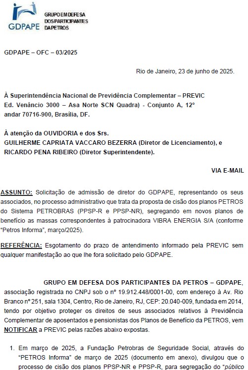 GDPAPE - GDPAPE  OFC  03/2025 - 23.06.2025