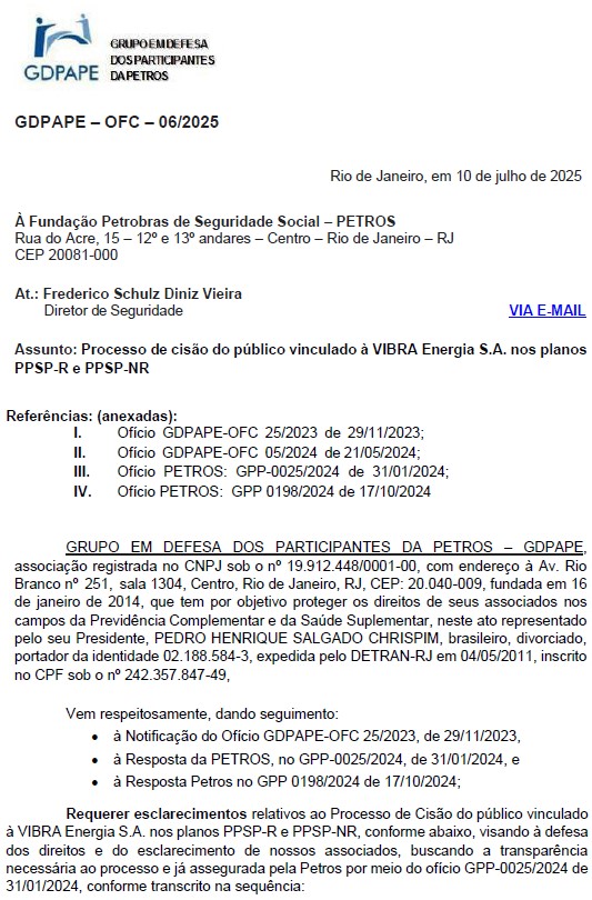 GDPAPE - GDPAPE  OFC  06/2025 - 10.07.20255