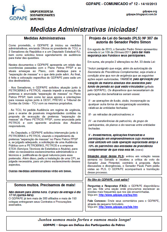 Comunicado 12/2013