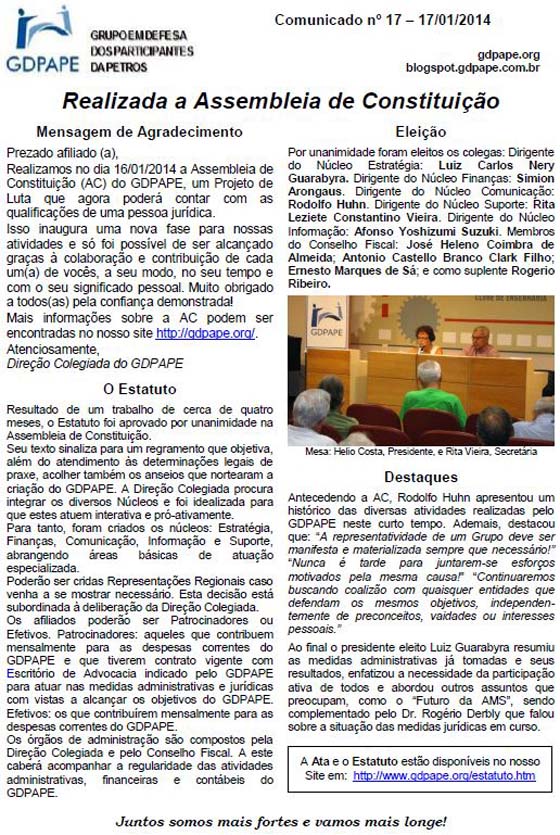 Comunicado 17/2014