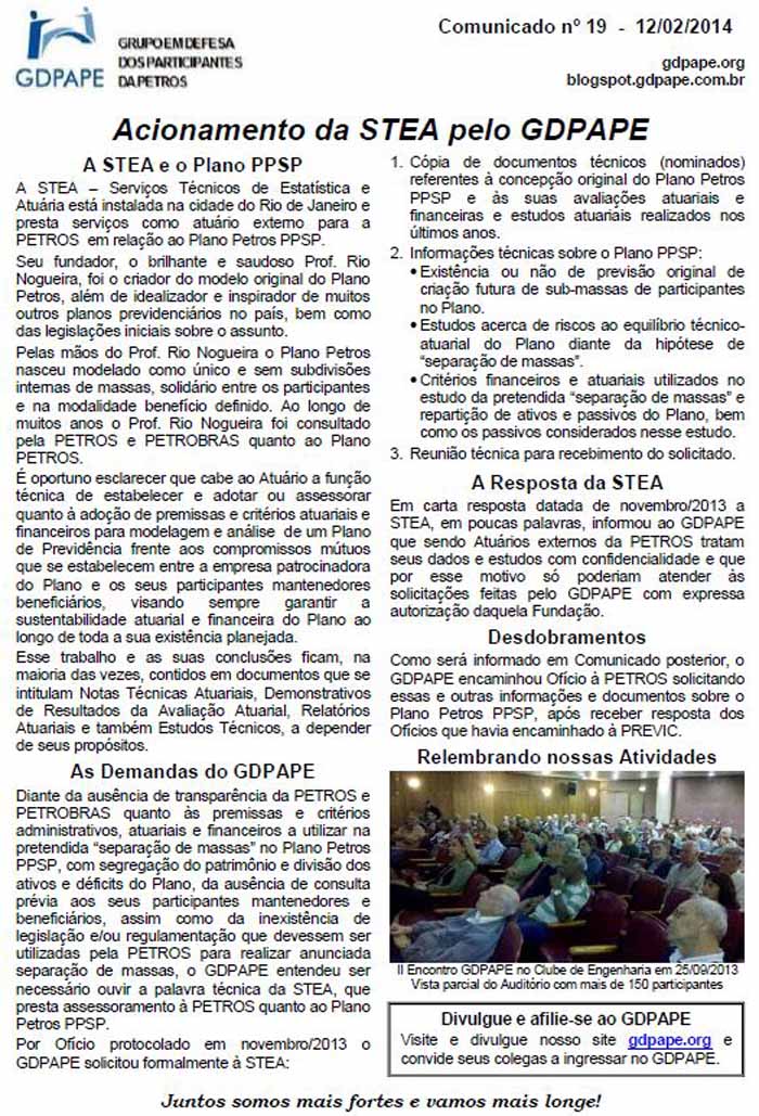 Comunicado 19/2014