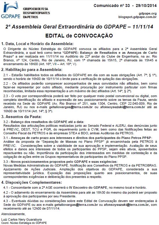 Comunicado 33/2014
